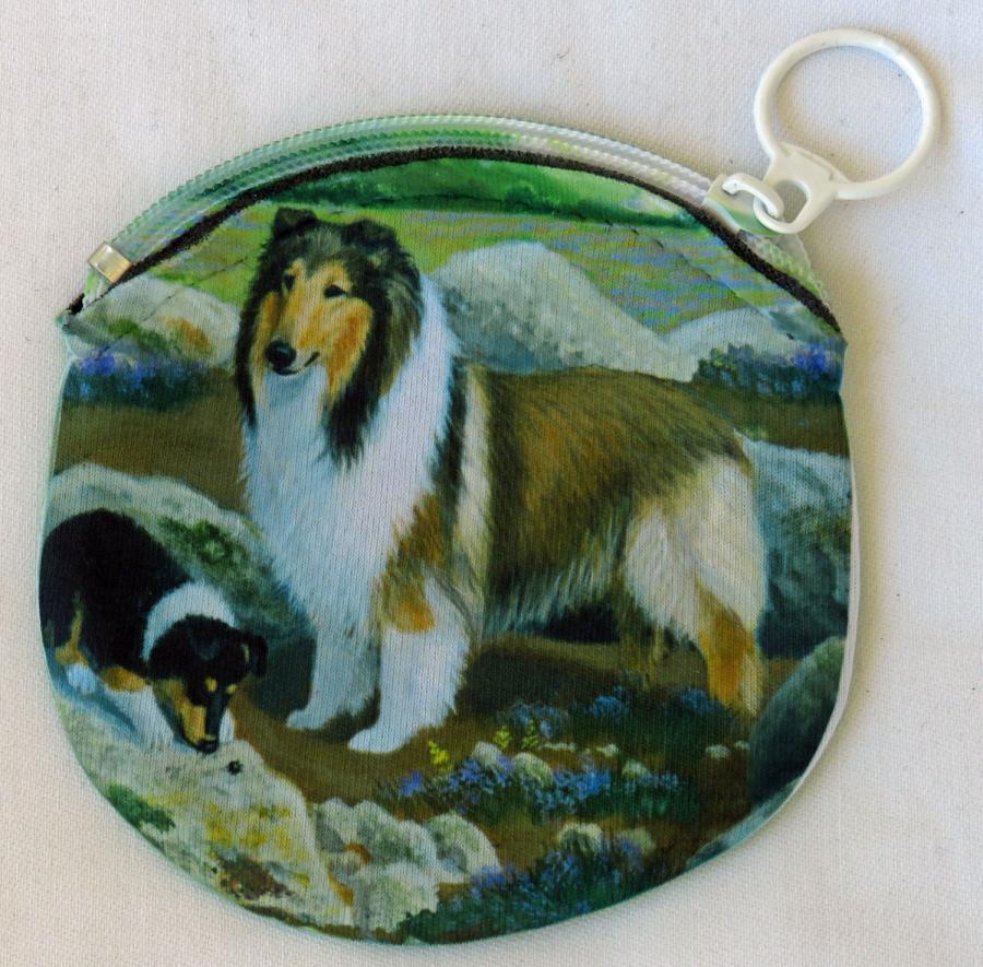 collie 3 side 2 coin purse